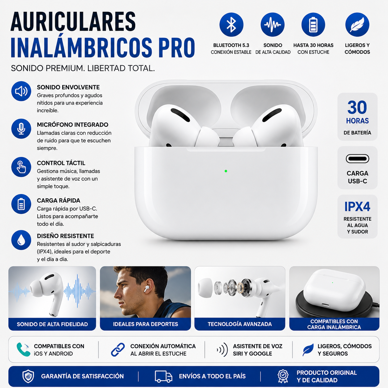 BestPods Third Generation Bluetooth Earphones With ANC