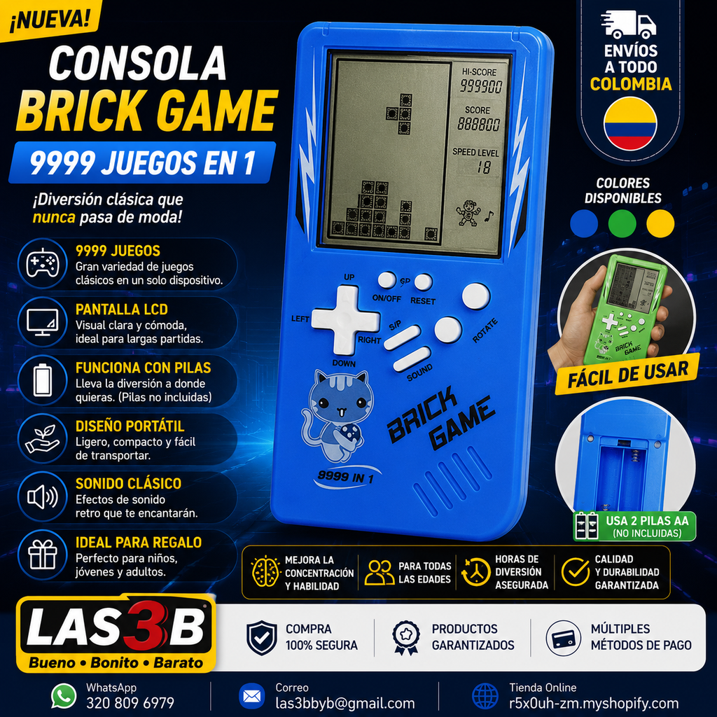 Retro Childhood Tetris Handheld Game Player