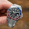 Men's Automatic Mechanical Sapphire Watch (Blue Red)